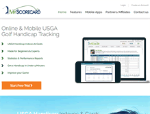 Tablet Screenshot of myscorecard.com